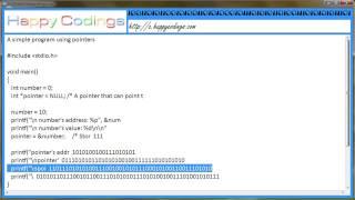 A simple program using pointers c code example