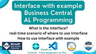 interface in business central  business central tutorial with example | goms tech talks tutorials