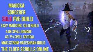 ESO Magicka Sorcerer Solo PVE Build - High Isle - Vateshran & VMA Build