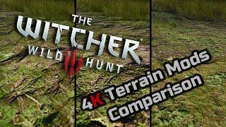 The Witcher 3 | 4K Terrain Mods Comparison Showcase | Vanilla vs HD Reworked Project vs 4K Terrain