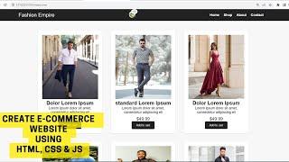 How to create E-commerce website using HTML, CSS& JavaScript