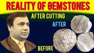 How rough stones looks before & after cutting | GEMS CREST |