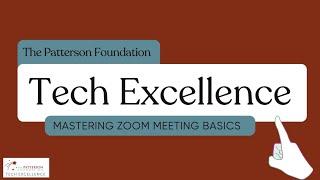 TPF Tech Excellence Mastering Zoom Meeting Basics