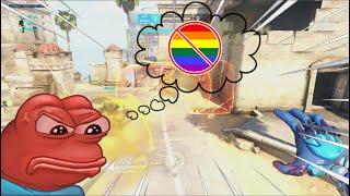 LOUD Argument Between A Homophobic DPS And Racist Support (Overwatch Competitive Toxicity)