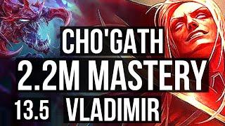 CHO'GATH vs VLADIMIR (MID) | 2.2M mastery, 800+ games, 8/2/7, Dominating | KR Diamond | 13.5