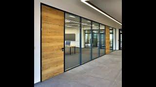 aluminum frame with double glass partition