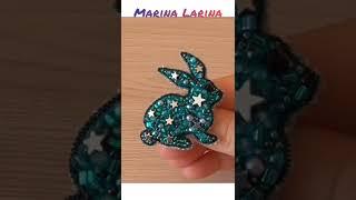 Символ 2023 Кролик Кот /DIY Beaded bunny cat #shorts #брошькролик #brooch #брошьизбисера #брошькот