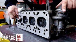 Resurfacing cylinder head with sandpaper, DIY piston rings (cheap engine repair)