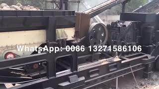 Portable movable stone sand making production line rock breaker stone pulverizer crusher