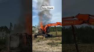 Beko Hitachi Merah#shorts #short #viral trending#herichannel #animasimobiltruk #excavator #beko#bus