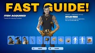 HOW TO GET OUTLAW MIDAS SKIN FAST IN FORTNITE!