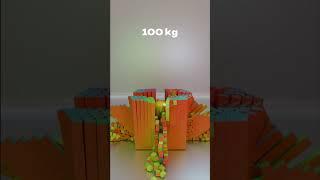 1 kg vs 1000 kg Gold Ball Animation in Blender #3d