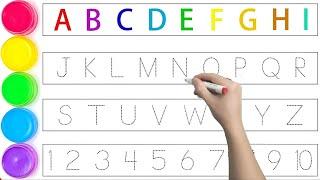 ABCD Alphabets.kids drawing and alphabets learning.counting numbers and drawing shapes.abc Kids song