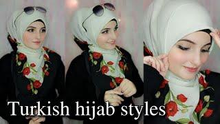 One Minute Turkish Hijab Style | turkish hijab tutorial| triangle hijab styles