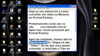 Video Aula  -  Como usar o Format Factory