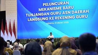 Peluncuran Mekanisme Baru Penyaluran Tunjangan Guru ASN Daerah