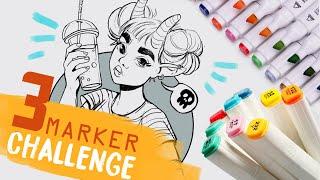 3 MARKER CHALLENGE ️ 3 МАРКЕРА ЧЕЛЛЕНДЖ