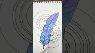 mandala art with feather ||by vaibhavi soni arts|| #shorts #mandala art # art