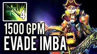 MOST EVADE HERO IN THE WORLD! Machine Gun Alchemist with 1500 GPM and 4 BUTTERFLY 7.04 Dota 2