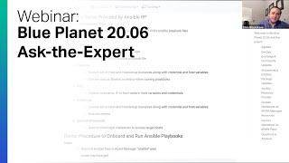 Webinar: Blue Planet 20.06 Ask-the-Expert