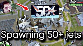  Omg I was shocked when I spawn 50+ jets in Gta San | Gaming