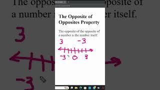 The Opposite of Opposites Property #maths #math #mathematics #numbers