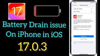 How to Fix Battery Drain on iphone in iOS 17.0.3