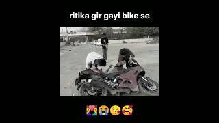 ritika bike se gir gayi subhash ne mara #subhash #ritika #love #viral #bike #crace #crazy love 165