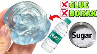 WATER AND SUGAR SLIME/HOW TO MAKE WATER AND SUGAR SLIME WITHOUT GLUE BORAX/SLIME MAKING AT HOME EASY