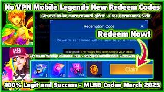 X3 Mobile Legends Redeem codes March 5 2025 - Get exclusive more gifts Free Skin Golden Month Events