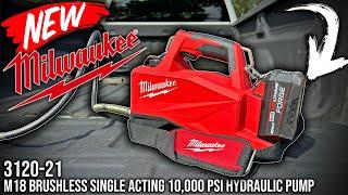 The All New Milwaukee 3120 M18 Brushless Single Acting 10,000 Psi Hydraulic Pump!