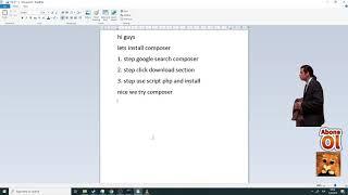 How to install COMPOSER with command line . Windows 10