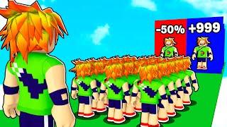 CONSEGUI UM EXÉRCITO DE 100 CLONES PARA VENCER A CORRIDA DO ROBLOX!! (Clone Run)