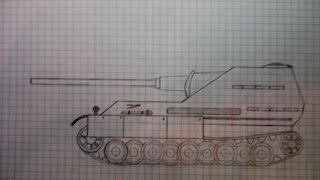 Как нарисовать танк Jg.Panther 2/ How to a draw tank Jg.Panther 2