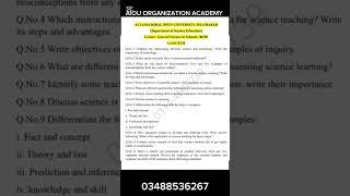 Aiou 8638 guss paper| 8638 important questions| 8638| Aiou organization Academy|