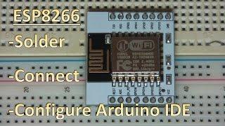 ESP8266 12 / 7 - How to solder breakout board and flash with Arduino IDE