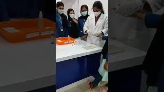 BLOOD GROUPING PRACTICALS BY DMLT STUDENTS