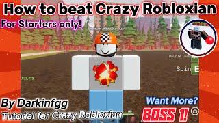 How to Beat Crazy Robloxian For Starters in world 1 | Roblox | #beattherobloxian |