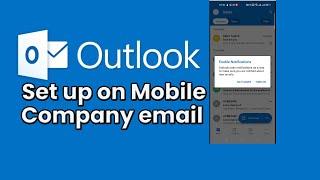 How to setup outlook for company email in mobile