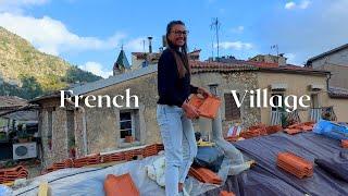 Daily life in French village, beginning of December.