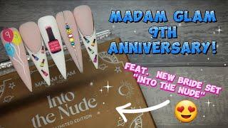 BIRTHDAY/ANNIVERSARY NAIL ART FEAT. MADAM GLAM NEW "INTO THE NUDE" BRIDE SET!!