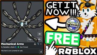 FREE ACCESSORY! HOW TO GET Nine's Mechanical Arms! (ROBLOX SONIC EVENT)