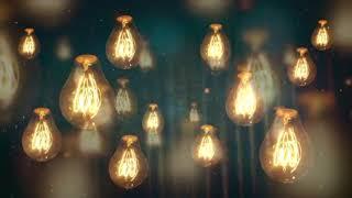 Moving Vintage Light Bulbs Background Motion Video Loops HD