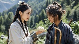 Kung Fu Movie! A girl gives a bun to a beggar, unaware he’s a hidden master who saves her life!