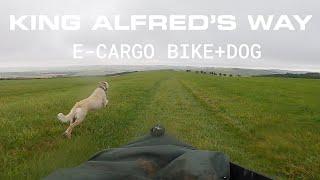 King Alfred's Way Bike Tour - on an e-Cargo bike with my dog running it. Riese & Muller Load 60.