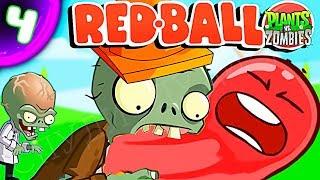 КРАСНЫЙ ШАР НАПАЛ НА ЗОМБИ ПРОТИВ РАСТЕНИЙ Несносный Шарик Plants vs zombies Red Ball 4 Мультик