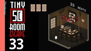 50 Tiny Room Escape Level 33 Walkthrough (3 Cards)