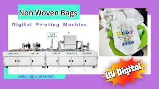 Personalized your non woven bags with your brand by CSJ UV digital one pass printer