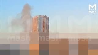 Breaking:Ukrainian kamikaze drone strike on a residential high-rise in Russia’s Saratov. #news