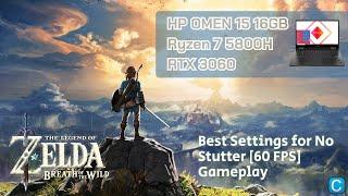 CEMU - Breath of the Wild Gameplay (BOTW) | HP OMEN Ryzen 5800H RTX 3060  | Best settings for 60 fps